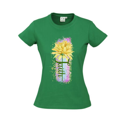 Faith Flower Ice Cotton Tee sz6-24 Thumbnail